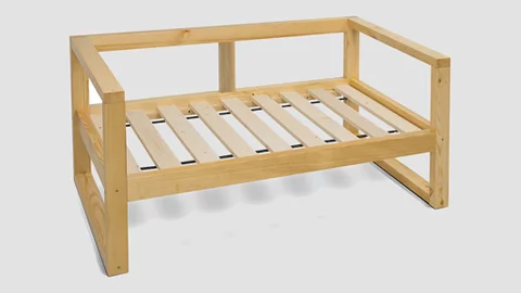 Диван двухместный DEmoku Д-2 небесно-голубой_холодный серый_1