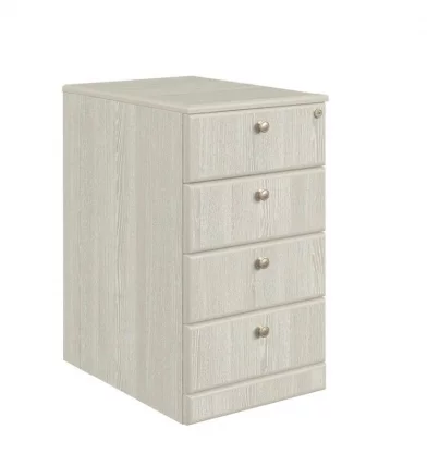 Тумба приставная с 4 ящиками BRN8630403 Светлый дуб_0