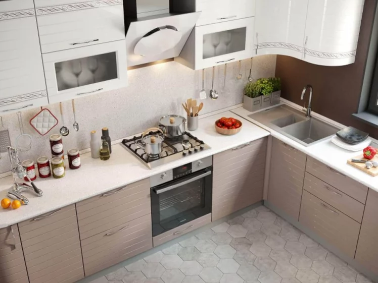 Тумба кухонная 600 с 3 ящиками (4) Анастасия ЛД 030.103.000 М Капучино_2