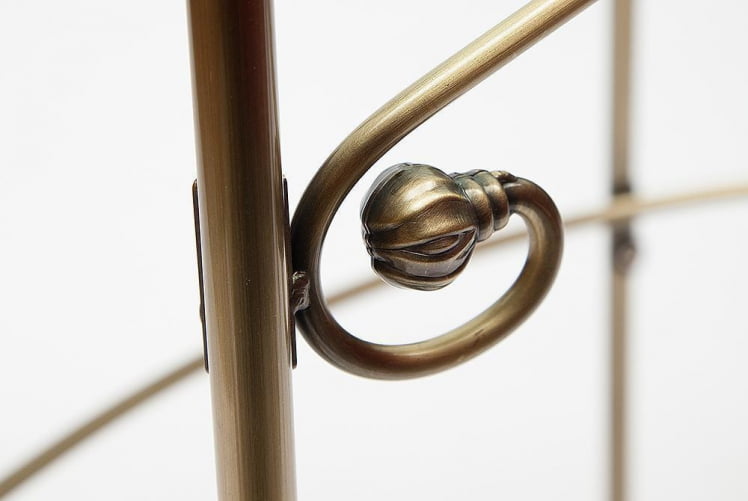 Столик туалетный ALBERT (столик/зеркало + пуф) Античная медь (Antique Brass)_2