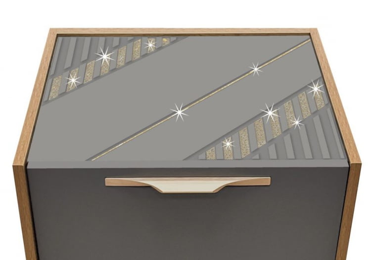 Комплект мебели для спальни Монако 902 №1 Дуб Вотан Оникс Графит Десерт Серый_12