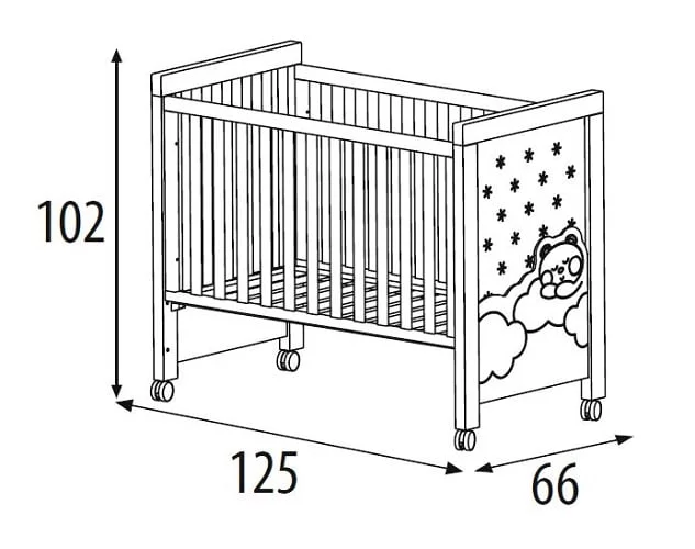 Кровать Micuna Dolce Luce Relax Plus 120x60 White/Grey_7