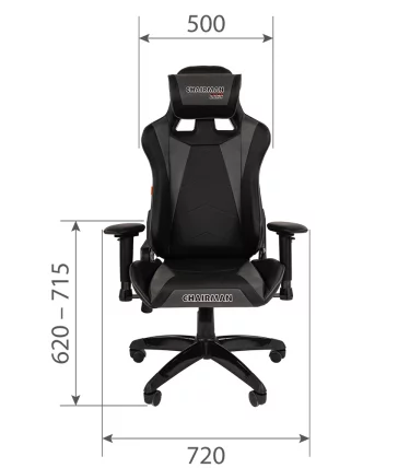 Кресло геймерское CHAIRMAN GAME 44 Черный-красный_3