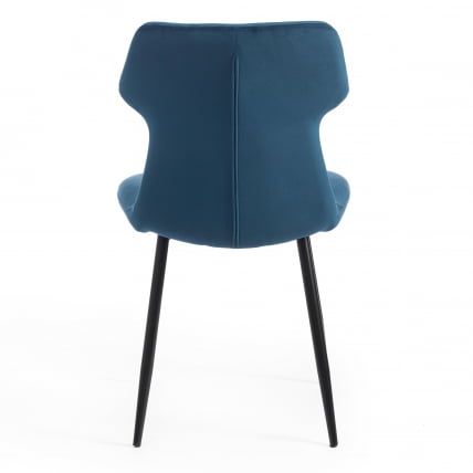 Стул ROBOCOP (mod. DC0128) вельвет/металл, 57 х 46 х 85 см , синий (HLR 63)/черный_3