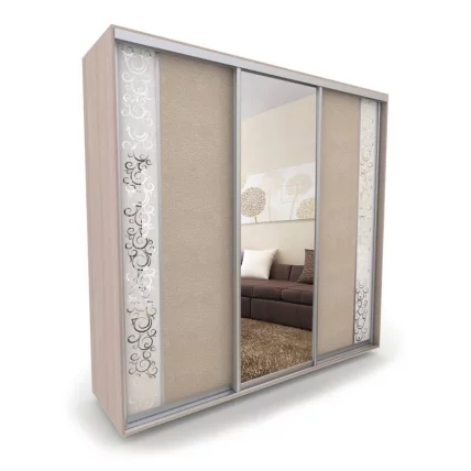 Шкаф-купе 3-х дверный Акцент-Вера КС 2400х600  Ясень шимо светлый_0