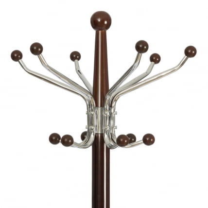 Вешалка Himawari (mod. GH-8014) дерево/хром/мрамор, 37 x 37 x 175 см, Black (Черный) / Walnut (Орех)_3