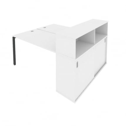 Рабочая станция с опорным шкафом-купе Metal System Б.РС-СШК-2.3 Белый/Антрацит_0