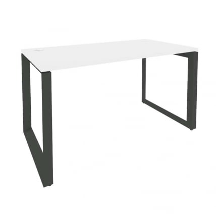 Стол рабочий на О-образном м/к ONIX O.MO-SP-3.7 Белый Бриллиант/Антрацит_0