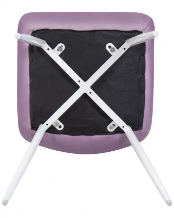 Стул обеденный DOBRIN ALEX белые ножки Фиолетовый велюр V108-49_7