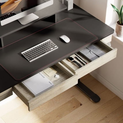 Стол для компьютера c электрической регулировкой по высоте и 2 ящиками EUREKA ERK-ED-I47-OG_12
