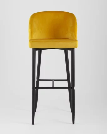 Стул барный Оскар велюр Оранжевый_3