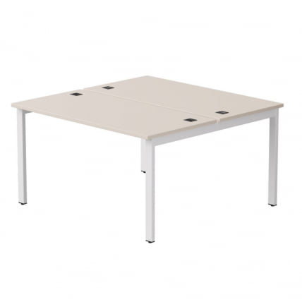 Бенч-система на 2 места на металлокаркасе, опоры 90 гр Everprof EVO 254S018 Кашемир Белый (1380)_0