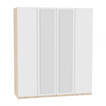 Шкаф распашный R-198х180х45-1-PO-M(ДСС-Белый)_0