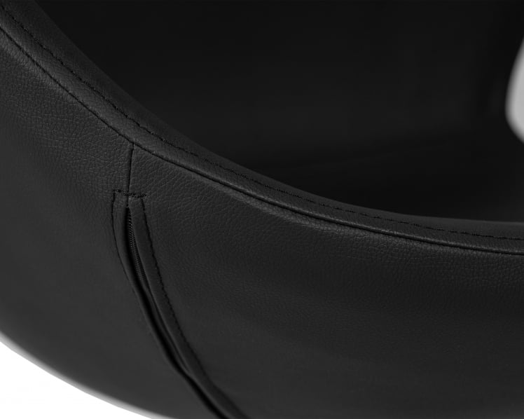 Кресло дизайнерское DOBRIN SWAN Черный кожзам P13_6