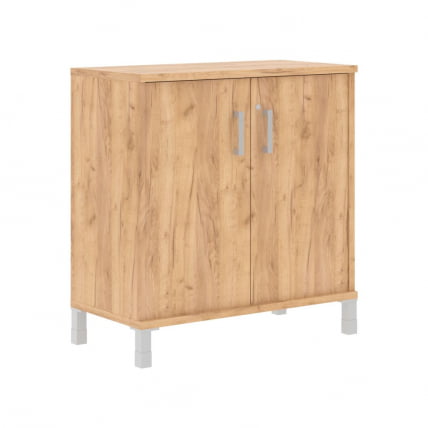 Стеллаж дверьми с замком В410.3 Дуб Бофорд_0