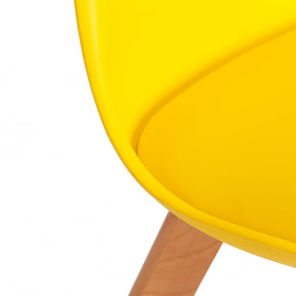 Стул TULIP (mod. 73-1) дерево/пластик/экокожа, 47,5x55x80 см, Желтый (Yellow)_6
