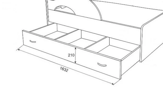 Ящик для кровати 160 РАДУГА Ясень шимо темный / Ясень шимо светлый_1