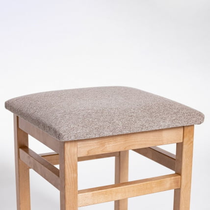 Табурет с мягким сиденьем Ригель 2.0 Latte кашемир Эмаль белая_2