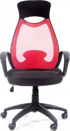 Кресло для руководителя CHAIRMAN 840 black Акрил красный/черный_1
