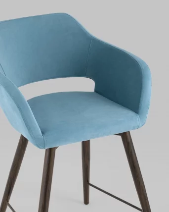 Стул полубарный Саймон ПЛ велюр Пыльно-голубой_7