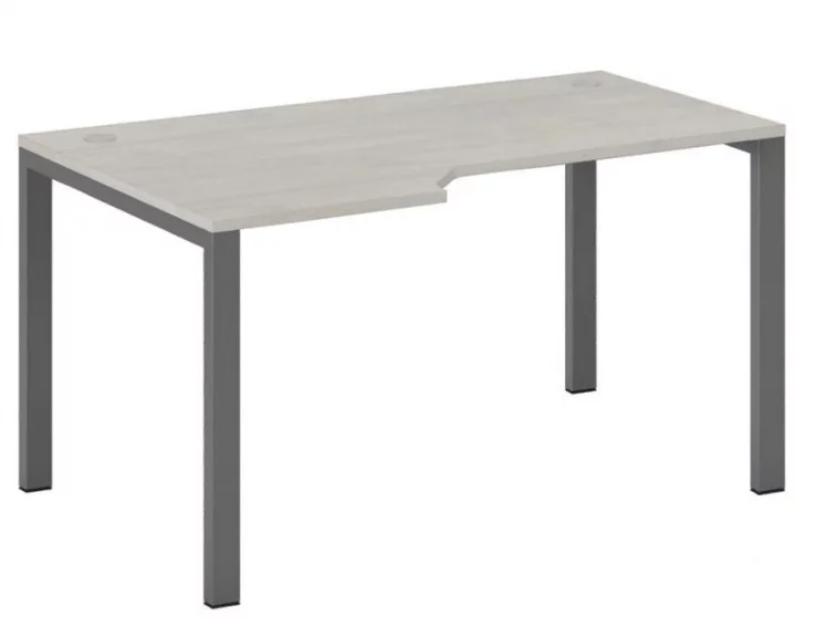 Стол эргономичный левый на металлоопорах New Line NLN36322624 Дуб шамони светлый_0