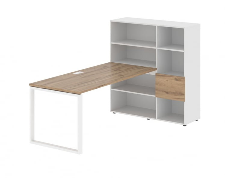 Рабочая станция EDIS EQRST 1217 Дуб Денвер светлый Белый Белый_0