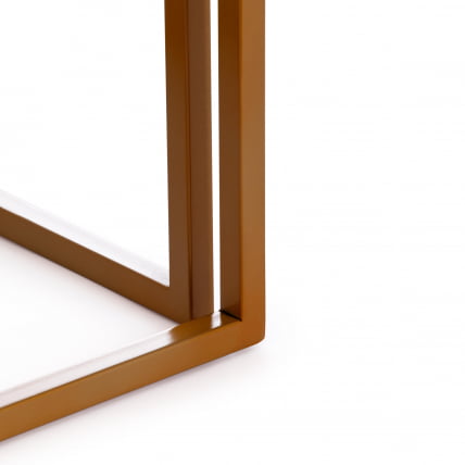 Столик кофейный Secret De Maison QUATTRO ( mod. 14153 ) алюминиевый сплав/мрамор, 41*41*41 см, золотой/белый мрамор_4