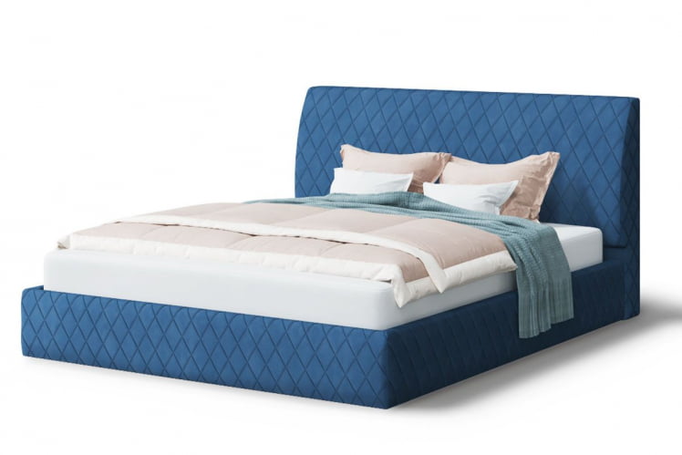 Кровать Хилтон, 2000x1600 мм, синий_0