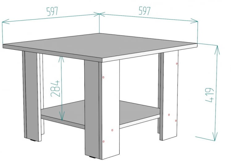 Стол журнальный TC2 419х597х597 ЯАТ_0