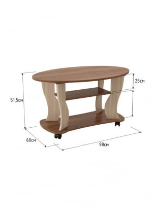 Стол журнальный Сатурн-М05 Ясень шимо темный Ясень шимо светлый_2