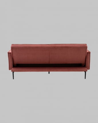 Диван прямой Кассель велюр рельефный коралловый_3