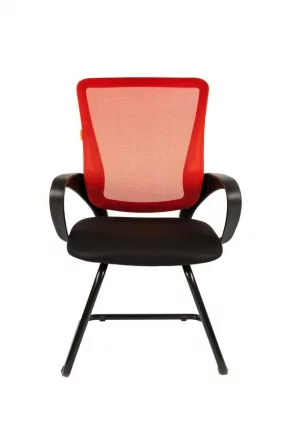 Кресло для посетителей Чаирман 969 В сетка красная/ткань черная / Chairman V_1