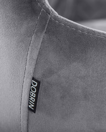 Стул полубарный DOBRIN CHRISTIAN 65 Темно-серый велюр V108-91_7