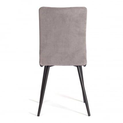 Стул обеденный La Rousse (2 шт. в упаковке) La Rousse (2 шт. в упаковке) NEW, велюр, серый/черный, 29, 45х55х93 см_3