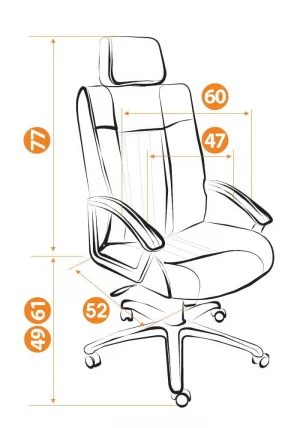 Кресло руководителя Oxford хром черный 36-6_6
