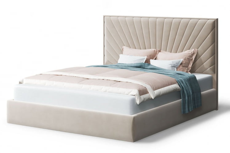 Кровать Леона, 2000кс1600 мм, бежевый / 2000x1600_0