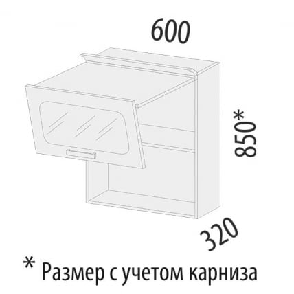 Шкаф-витрина кухонный (с системой плавного закрывания) Тиффани 19.80.1_3