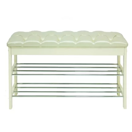 Банкетка Грейс Дуб шампань Белый_0