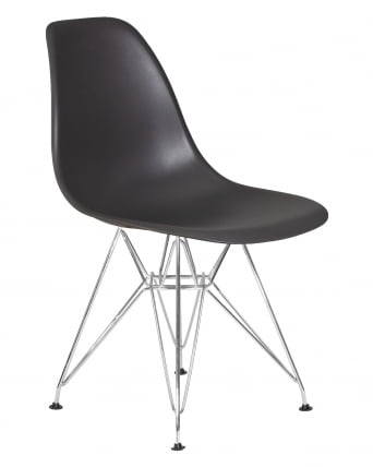 Стул обеденный DOBRIN DSR ножки хром Темно-серый GR-04_1