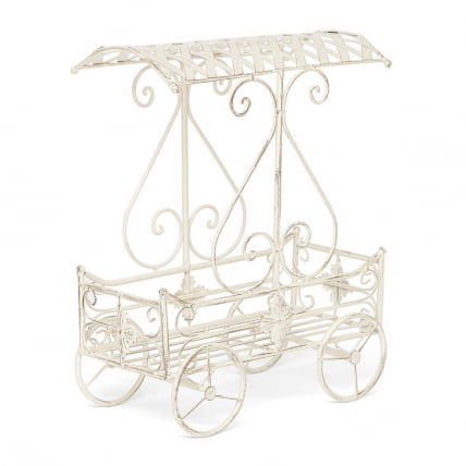 Цветочница Secret de Maison CARRIAGE (mod. PL08--6954) металл, 40х23х55см, Античный белый (Antique White)_0