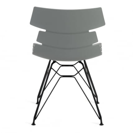 Стул ХАНСЕН (мод. 622Н) / 1 шт. в упаковке пластик/металл/эко кожа, 51х47х80 см, высота до сиденья 45 см, серый/черный / HANSEN (mod. 622N)_3