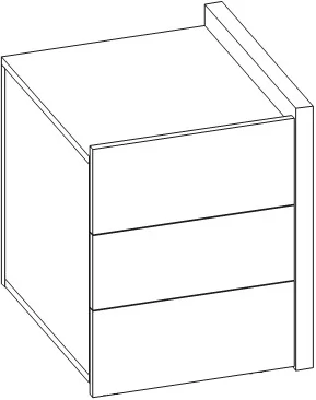 Тумба мобильная 3 ящика правая Charisma CHMP3D прав Орех лион_0