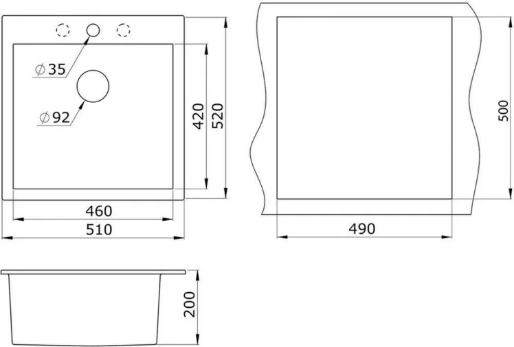Кухонная мойка GRANULA 5102 Песок_1