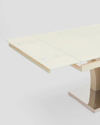 Стол обеденный Верона раскладной 160-220*90 глянцевый Бежевый_8