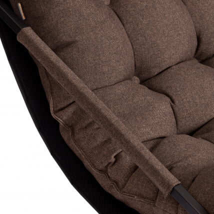 Кресло Charli / Чарли без подлокотника рогожка, коричневый, 3М7-147, 70х70х84 см_12