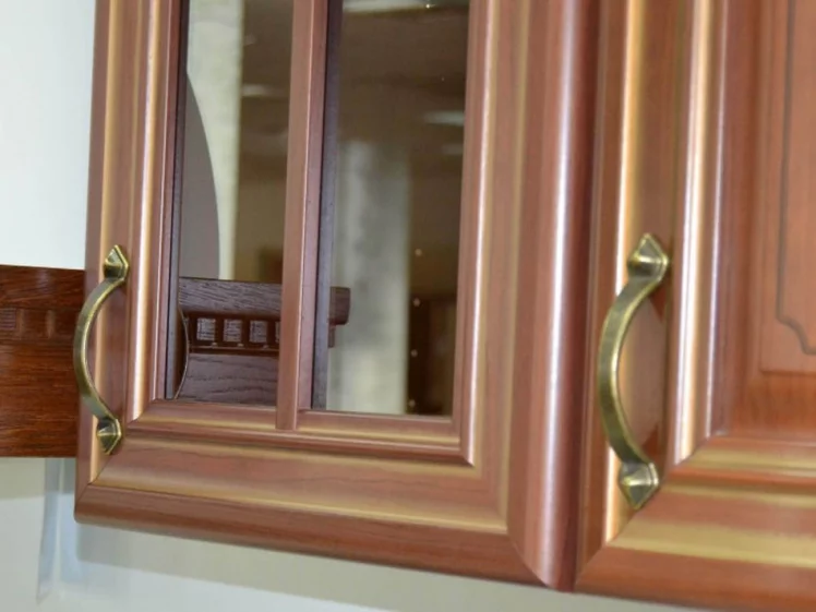 Шкаф кухонный 800 высокий со стеклом Кантри ЛД 235.345.000 Ноче Таволато_1