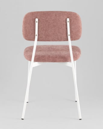 Стул Чао розовый белые ножки / Chao_3