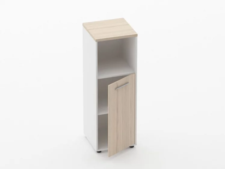 Шкаф 2 узкий закрытый с нишей Deka 10.12.11Пр Туя/Белый_1