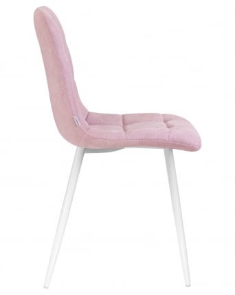 Стул обеденный DOBRIN ALEX белые ножки Сиреневая ткань UF860-04B_2