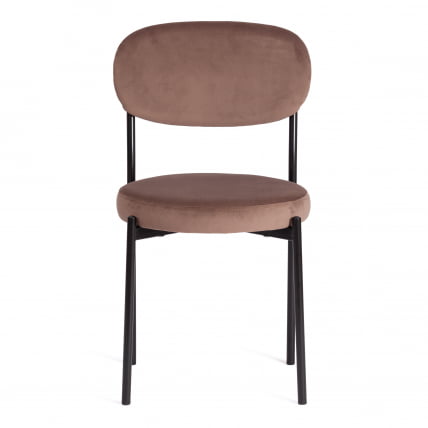 Стул REVO (mod. 7033) / 1 шт. в упаковке ткань/металл, 47х54х82 см, высота до сиденья 47 см, коричневый barkhat 12/черный_4